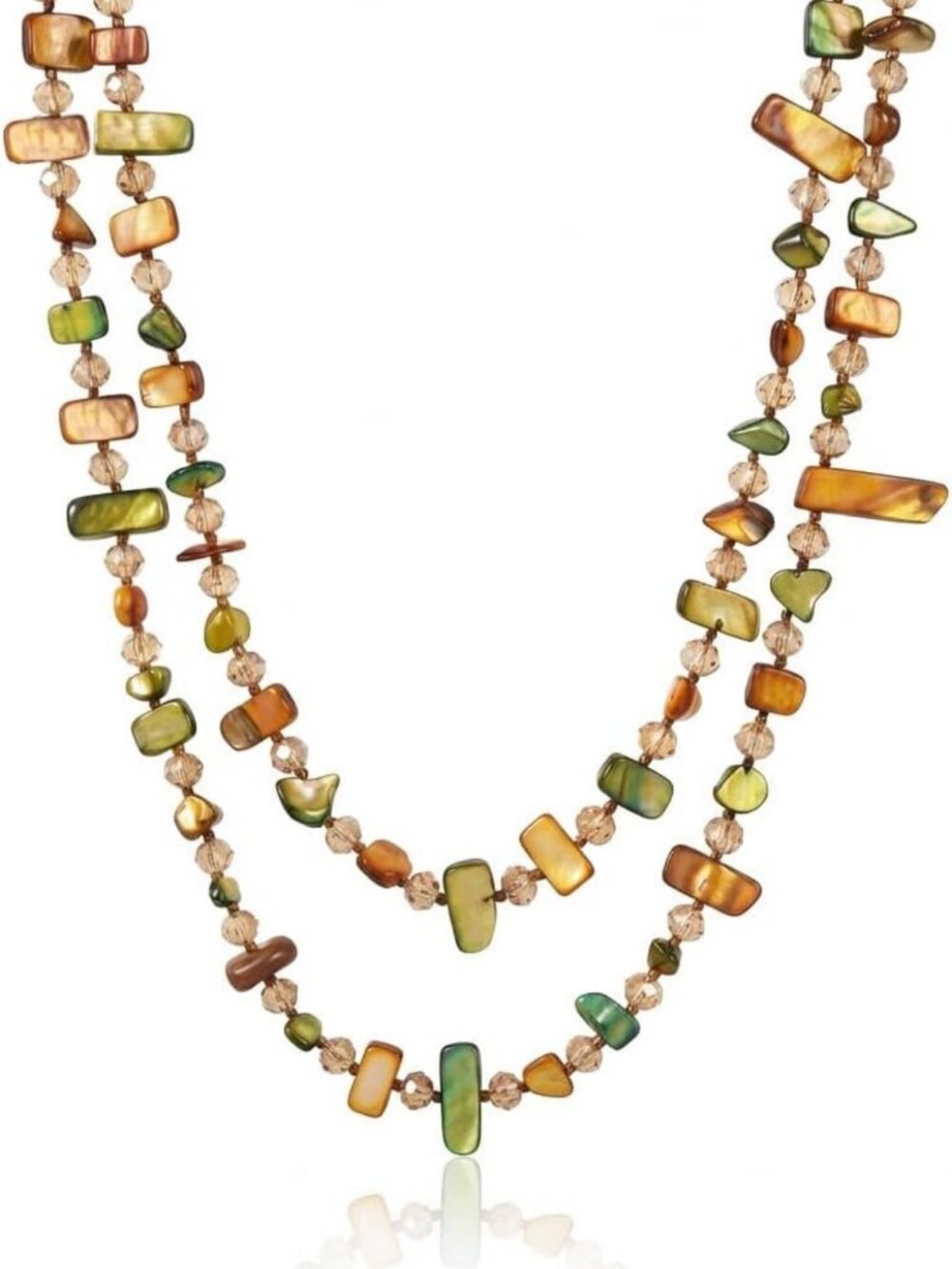 Colorful Bead Long Necklace for Women | Boho Chic Natural Shell Jewelry
